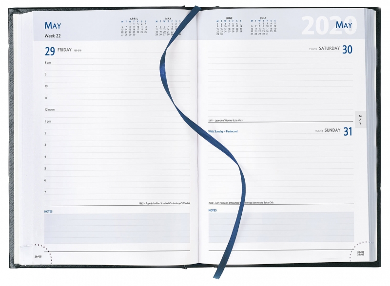 Strata A5 Page A Day Diary White Interior