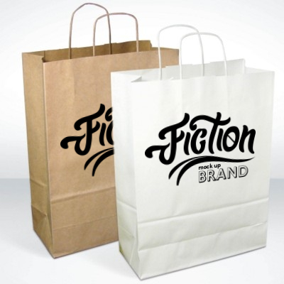 Kraft Paper Bag with twisted paper handles - Small