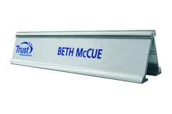 Promotional 10 x 2" Aluminium Name Plate and Holder