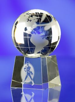 Promotional Crystal Paperweight Globe