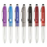 Engraved Brando Shiny Torch Pen with Stylus