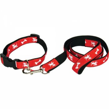 Promotional  Woven or Printed Satin Applique Dog Collar