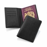 Personalised Deluxe Belluno Passport Wallet - Black