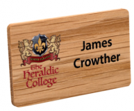 Personalised ECO FRIENDLY Wooden Full Colour Name Badge