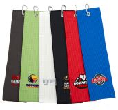 Embroidered Waffle TriFold Golf Towel