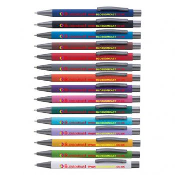 Full Colour Printed Bowie Soft Touch Ballpen 