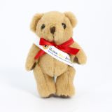 13cm Honey Jointed Sash Bear