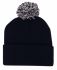 Branded Acrylic Roll Up Beanie With Pom Pom