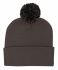 Branded Acrylic Roll Up Beanie With Pom Pom