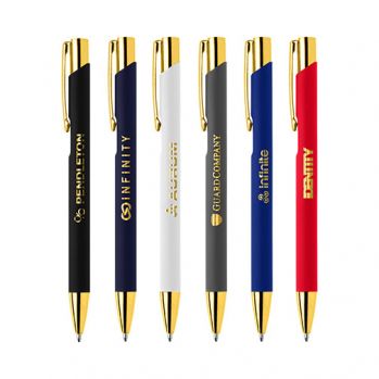 Engraved Crosby Soft Touch Gold Pen