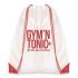 Branded White Coloured Trim Pegasus Drawstring Bag