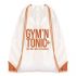 Branded White Coloured Trim Pegasus Drawstring Bag