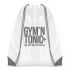 Branded White Coloured Trim Pegasus Drawstring Bag