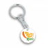 Recycled Eco Trolley Chip Keyring - New Shape