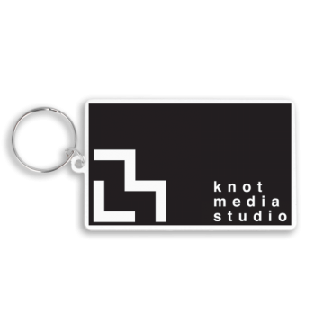 Recycled Eco 80mm Rectangle Keyring