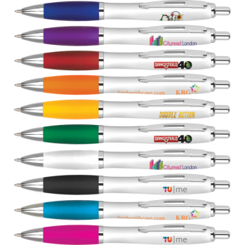 Full Colour Printed Curvy Pens - Express & Short Run