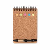 Promotional Cork Notebook with Sticky Tabs