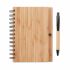 Promo Bamboo Cover Notebook with recycled paper and pen