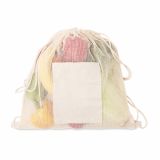 Promotional Mesh Drawstring Cotton Bag 