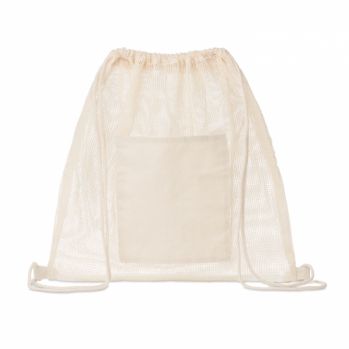 Promotional Mesh Drawstring Cotton Bag 