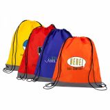 Promotional  Reflective Stripe Drawstring Bag