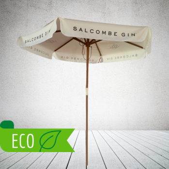 Promo Full Colour 2.5mx2.5m Square ECO Budget Wood Parasol