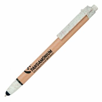 Promotional Jura Card Stylus Ball Pen with Wheat Trim