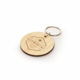 Promotional Round Wooden Keyring