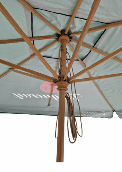 Promo 2mx2m Square Premium Sustainable Wood Parasol