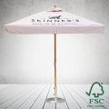 Promotional 3m x 3m Premium Sustainable FSC Beech Wood Parasol