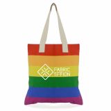 Promotional Bow 10oz Rainbow Canvas Shopper