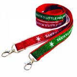 UK Express 20mm Pre-Printed Christmas Glitter Lanyard