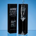 'Just For You' Diamante Champagne Flute with Heart Shape