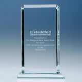 23cm x 12.75cm x 12mm Clear Glass Echo Award