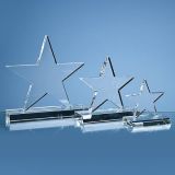 16cm Optical Crystal 5 Pointed Star on Base Award