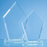 20cm x 14.5cm x 12mm Jade Glass Bevelled Edge Diamond Award