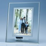 Clear Glass Frame with a Mirror Inlay for 4" x 6" Photo,