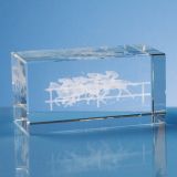 12cm x 6cm x 6cm Optical Crystal Rectangle, H or V