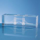 15cm x 6cm x 6cm Optical Crystal Rectangle, H or V