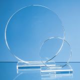 10cm x 12mm Clear Glass Circle Award