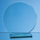 20cm x 12mm Jade Glass Circle Award