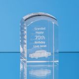 17.5cm x 7.5cm x 7.5cm Optical Crystal Dome Tower