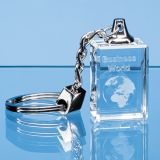 3cm Optical Crystal Keyring