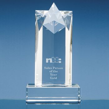 20cm Optical Crystal Star Column Award