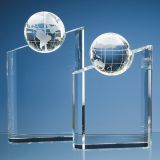 21.5cm Optical Crystal Globe Mountain Award