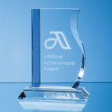 17.5cm Optical Crystal Blueline Wave Award