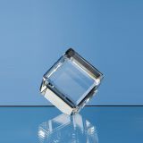 5cm Optical Crystal Bevel Edged Cube