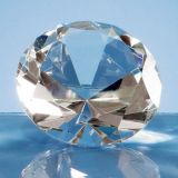 8cm Optical Crystal Clear Diamond Paperweight