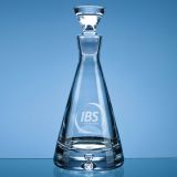 0.75ltr Handmade Bubble Base Pyramid Decanter