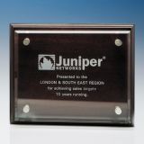 20.5cm x 25.5cm Clear Rectangle mounted on a Mahogany Plaque